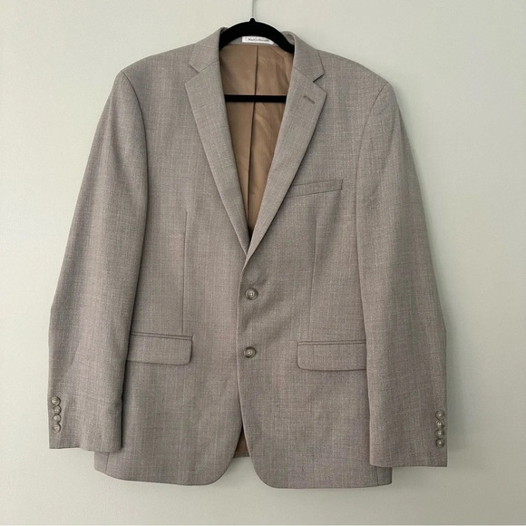 Van Heusen Other - Van Heusen Flex Slim Fit Suit Blazer Jacket Light Gray Size 42R